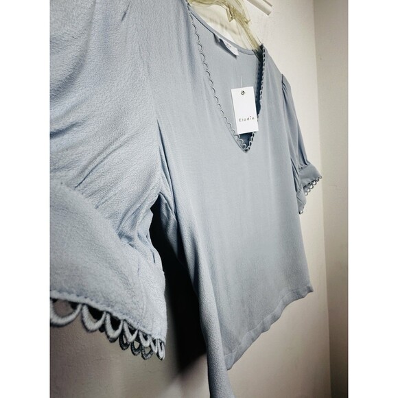 🌻NEW (with tag) Nordstrom Elodie Light Blue Lace Croppedpuff Sleeve Size XS. - Picture 3 of 5